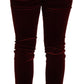 Exquisite Bordeaux Red Skinny Pants