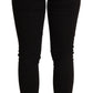 Elegant Mid-Waist Skinny Black Jeans