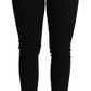 Elegant Mid-Waist Skinny Black Jeans