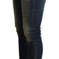 Elegant Slim-Fit Dark Blue Skinny Jeans