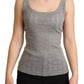 Elegant Sleeveless Gray Tank Top