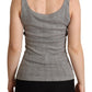 Elegant Sleeveless Gray Tank Top