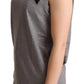 Elegant Gray Cotton Jersey Sleeveless Tank