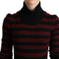 Chic Striped Wool-Cashmere Sweater