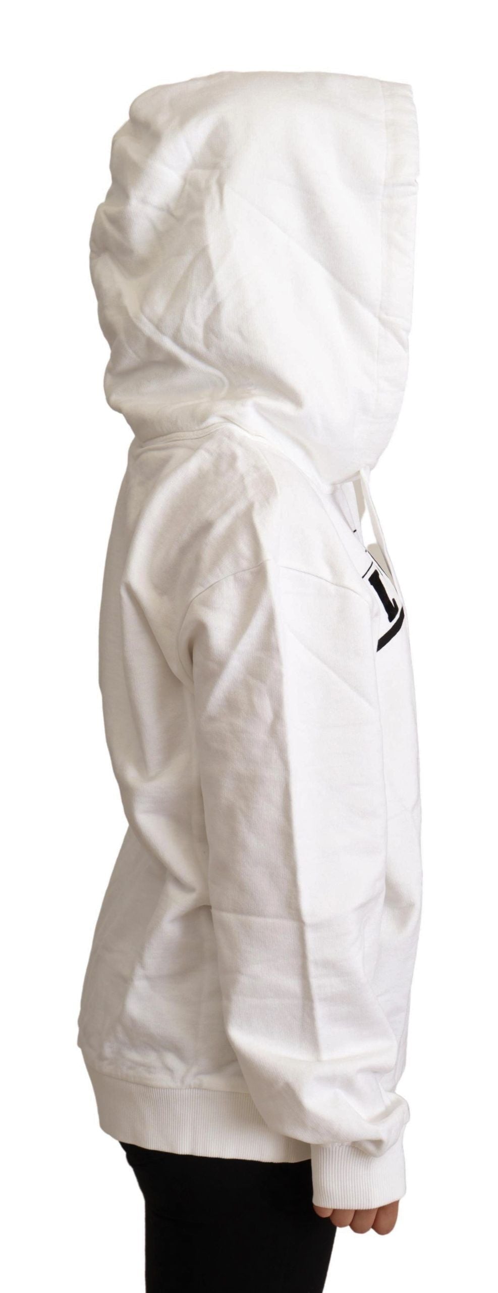 White L'Amore Motive Hooded Sweater