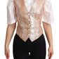 Elegant Pink Metallic Sheen Waistcoat