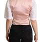 Elegant Pink Metallic Sheen Waistcoat