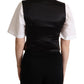 Elegant Black Jacquard Waistcoat