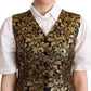 Elegant Black Jacquard Waistcoat