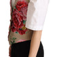 Elegant Floral Beige Sleeveless Vest