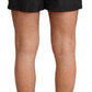 Elegant Black KING Motive Swim Trunks