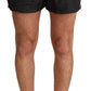 Elegant Black KING Motive Swim Trunks