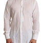 Elegant White Slim Fit Martini Dress Shirt