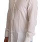 Elegant White Slim Fit Martini Dress Shirt