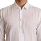 Elegant White Slim Fit Martini Dress Shirt