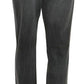 Chic Gray Mid Waist Straight Leg Jeans