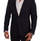 Elegant Navy Martini Blazer by Renowned Tailors