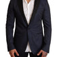 Elegant Blue Slim Fit Martini Blazer