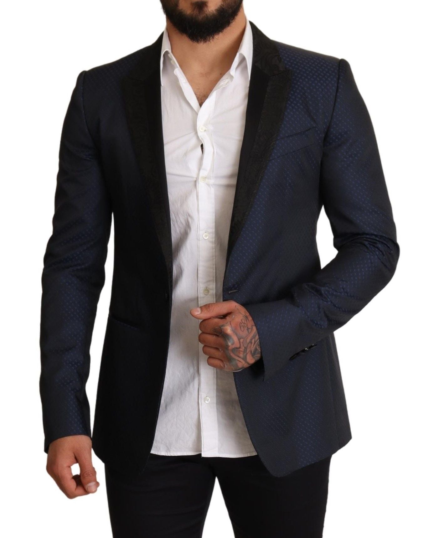 Elegant Blue Slim Fit Martini Blazer