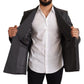 Chic Gray Check Martini Slim Fit Double-Breasted Blazer