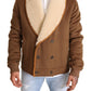 Elegant Double Breasted Shearling Jacket