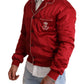 Sumptuous Silk Red Bomber Jacket