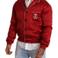 Sumptuous Silk Red Bomber Jacket