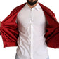 Sumptuous Silk Red Bomber Jacket