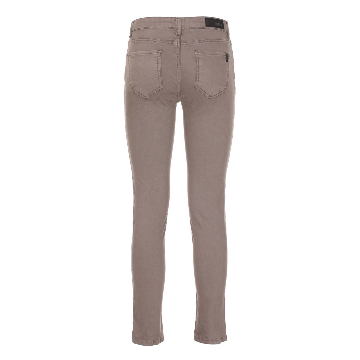 Impeccable Gray Cotton Stretch Pants