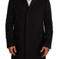 Elegant Gray Long Overcoat in Pure Cashmere