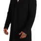 Elegant Gray Long Overcoat in Pure Cashmere