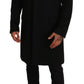 Elegant Gray Long Overcoat in Pure Cashmere