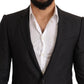 Elegant Gray Martini Wool Suit