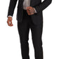 Elegant Gray Martini Wool Suit