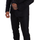 Elegant Slim Fit Jacquard Suit in Blue