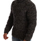 Elegant Speckled Turtleneck Wool-Blend Sweater