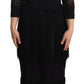 Elegant Lace Midi Dress in Black