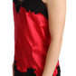 Enchanting Red Silk Blend Lace Camisole