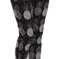 Chic Black Pineapple Print Skinny Capri Pants