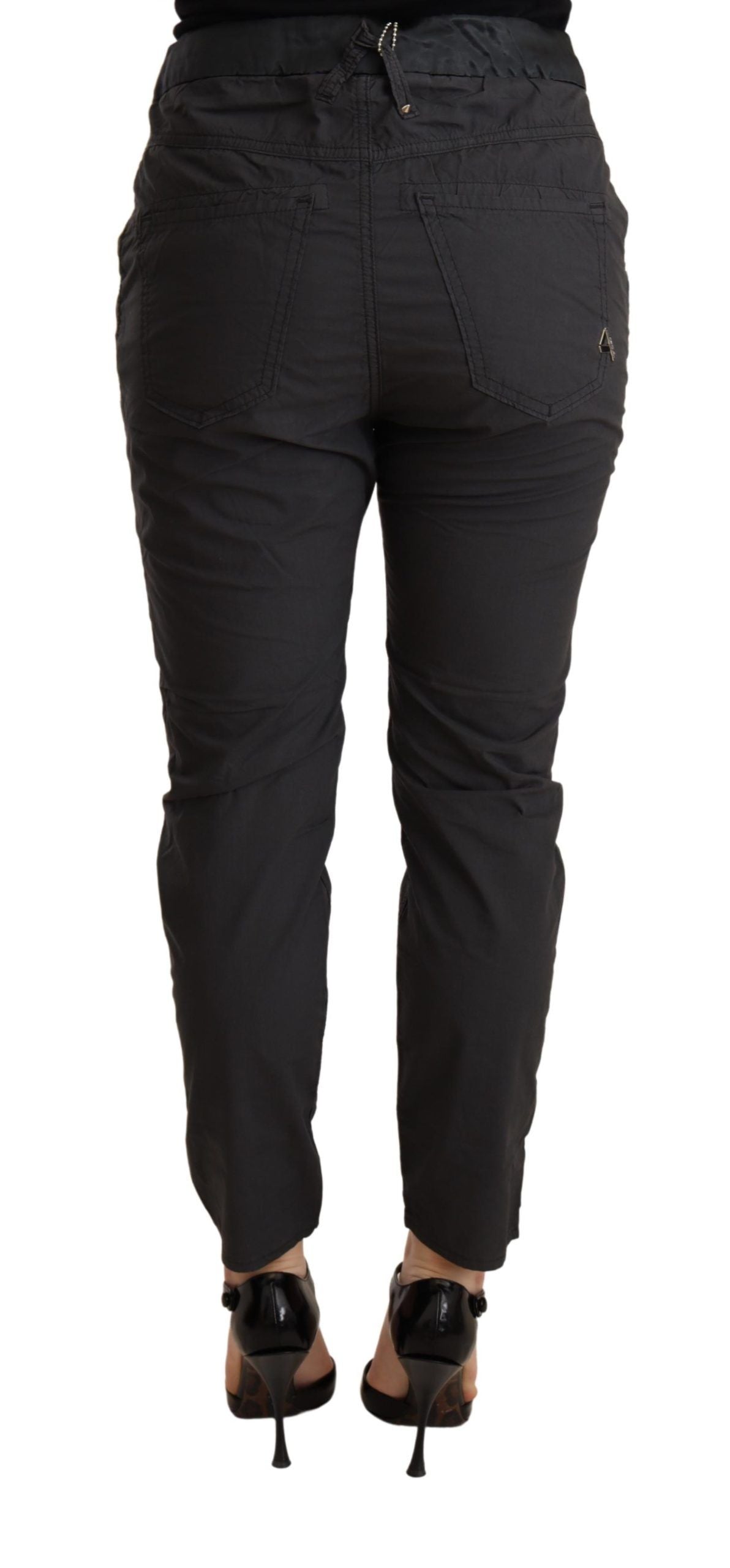 Elegant Mid Waist Slim Fit Skinny Pants