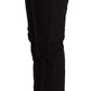 Elegant Black Baggy Cotton Pants