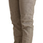 Chic Beige Mid Waist Baggy Pants for Sophisticated Style