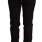 Chic Low Waist Skinny Black Denim