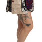 Floral Jacquard Asymmetrical Mini Skirt