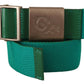 Elegant Green Adjustable Cotton Belt