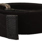 Elegant Cotton-Leather Blend Fashion Belt