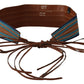 Elegant Multicolor Leather Waist Belt