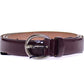 Elegant Purple Leather Belt - Italian Elegance