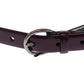 Elegant Purple Leather Belt - Italian Elegance