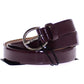 Elegant Purple Leather Belt - Italian Elegance